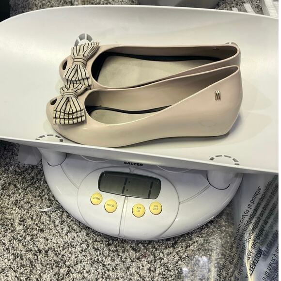 New Girl Mel Melissa Ultragirl +‎ Sweet III PVC Peep Toe Bow Tie Flat Women’s 7 - Picture 9 of 9